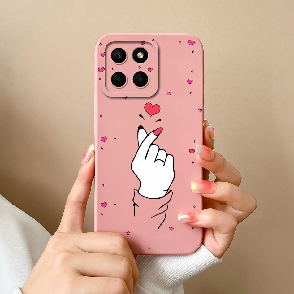 For Huawei Honor X6 X6S X6A Plus Phone Case Butterfly Heart Liquid Silicone Camera Protection Back Cover For Honor X 6 Funda