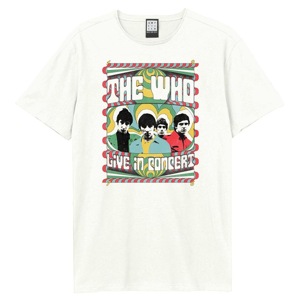 Amplified Unisex Adult Paisley Live In Concert The Who T-Shirt
