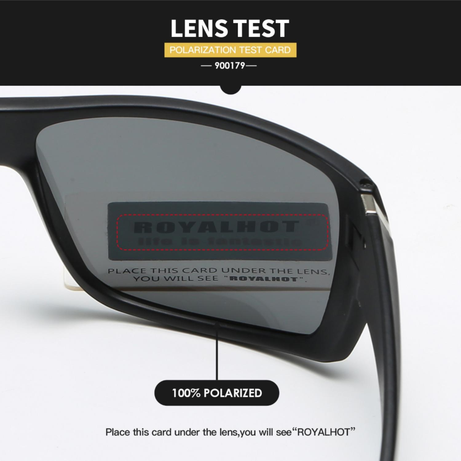 RoyalHot унисекс поляризационные синие спортивные солнцезащитные очки винтажные — фото 6