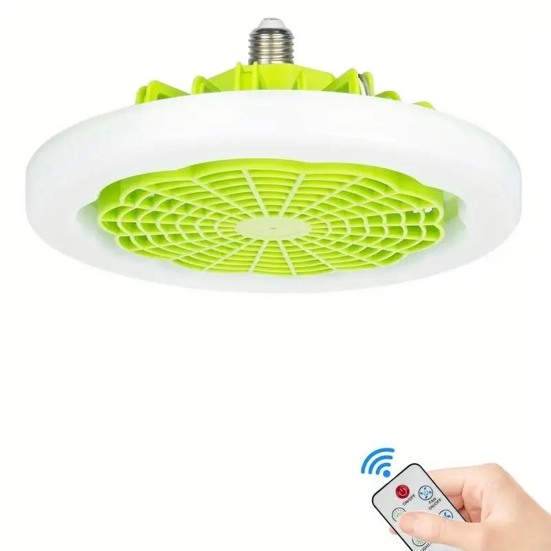 Ceiling Fans With Remote Control and Light LED Lamp Fan E27 Converter Base Smart Silent Ceiling Fans For Bedroom Living Room