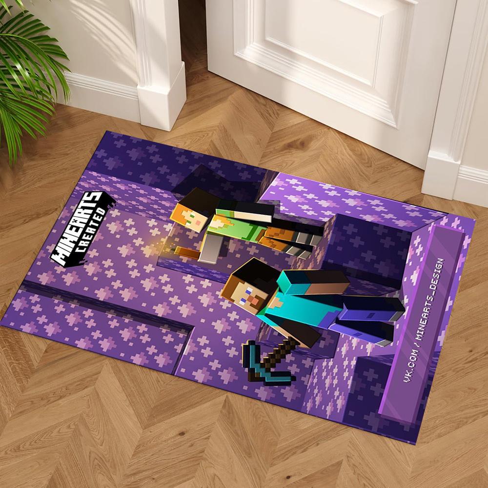 Minecraft Floor Rug Office Rug Suitable for Bedrooms Foyer Game Room Dormitory Anti-slip Rug Decorate Offices Perfect Gift for Women/Men
