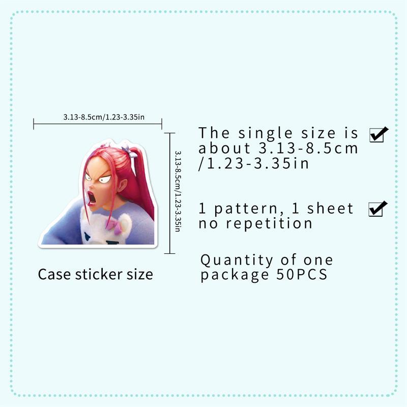 50 Stück K-Pop Dämonenjäger Aufkleber Kindergeburtstag Party Spaß Dekoration Aufkleber Handy Laptop Gepäck Wasserdicht Graffiti DIY Aufkleber