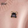 Easy Disassemble Brooch Pin Dog Head Design Enamel