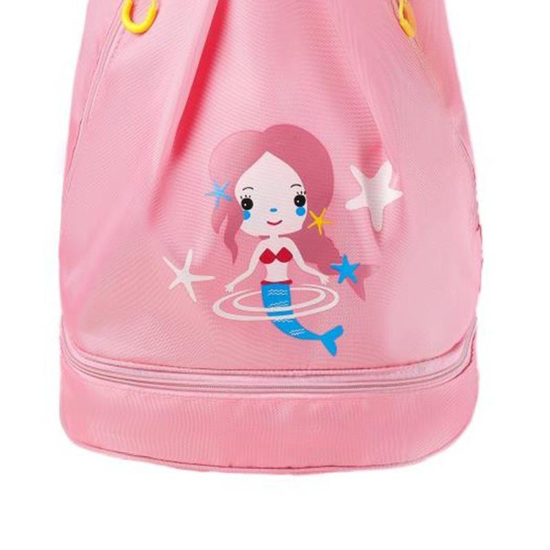 Swim Bag Backpack Dry Wet Separated Swimming Bag Portable Waterproof with Zipper Beach Bag Pink