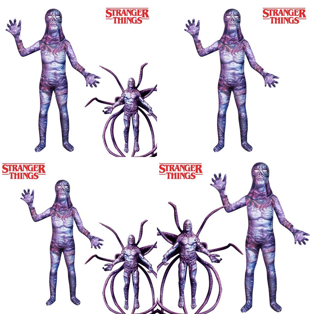 Milchseide Stranger Things Kinder Cosplay Halloween Onesie Set Überraschen Sie Ihre Kinder Mit Diesem Lustigen Geschenk