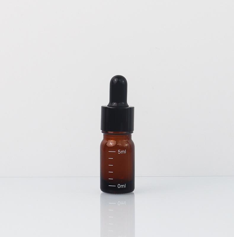 5 ml Ljusbeständig Glasdroppflaska för Eteriska Oljor och Serum