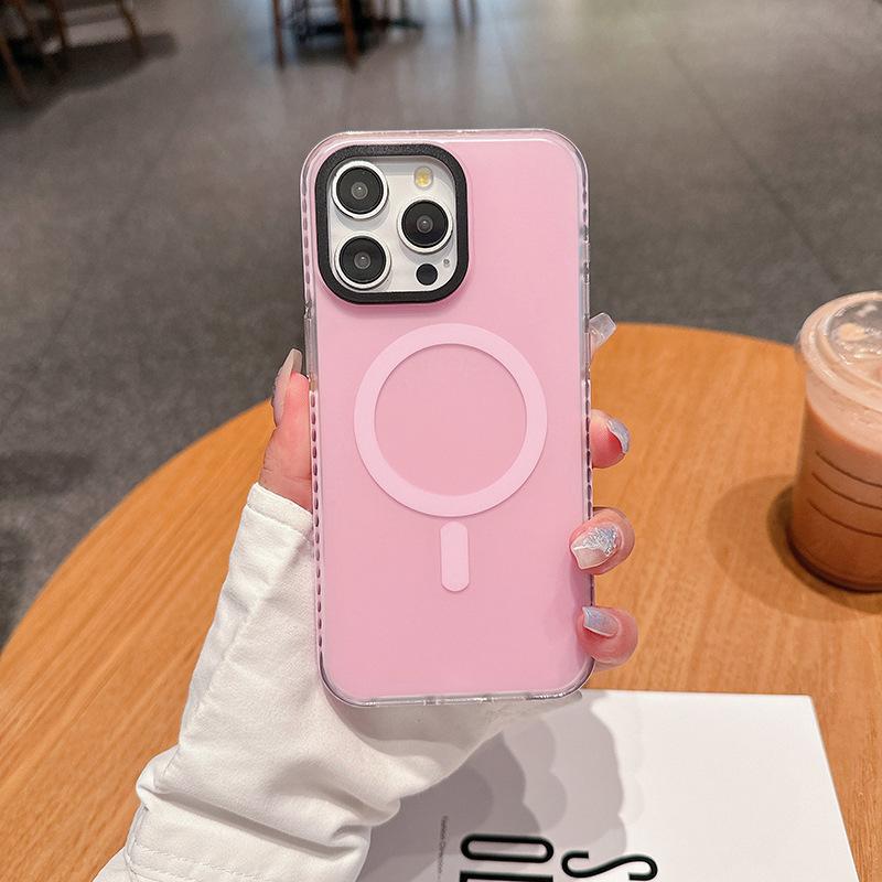 For IP16promax Colorful IMD Skin-feeling Color Strip Magnetic Phone Case for IP6pro Camera