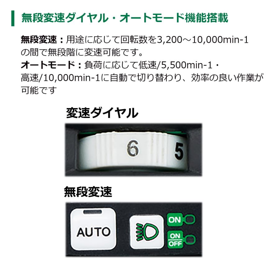 Grinder cu disc reîncărcabil HiKOKI 36V G3610DC Jucărie neagră Diametru 100 mm Comutator glisant vândut separat Baterie/Încărcător/Carcasa G3610DC(NNB)