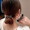 1PCS Bold and Durable Hair Ties with Beautiful Flowers- High Elastic Hair Bands for Women Elegant Ponytail Hair Rope Holders