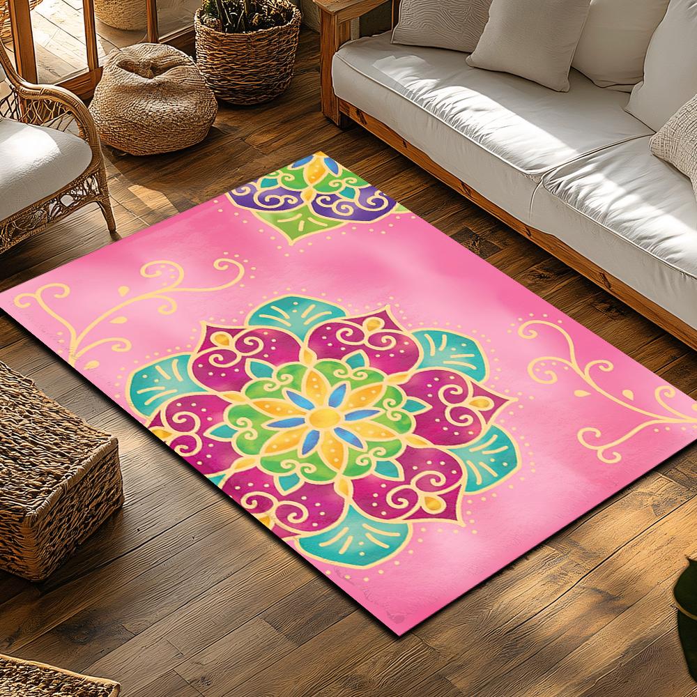Cute Pink Rug Non-Slip Doormat Washable Floor Mat Home Decor Living Room Bedroom Entrance Mats Soft Cozy Area Rugs Indoor Outdoo