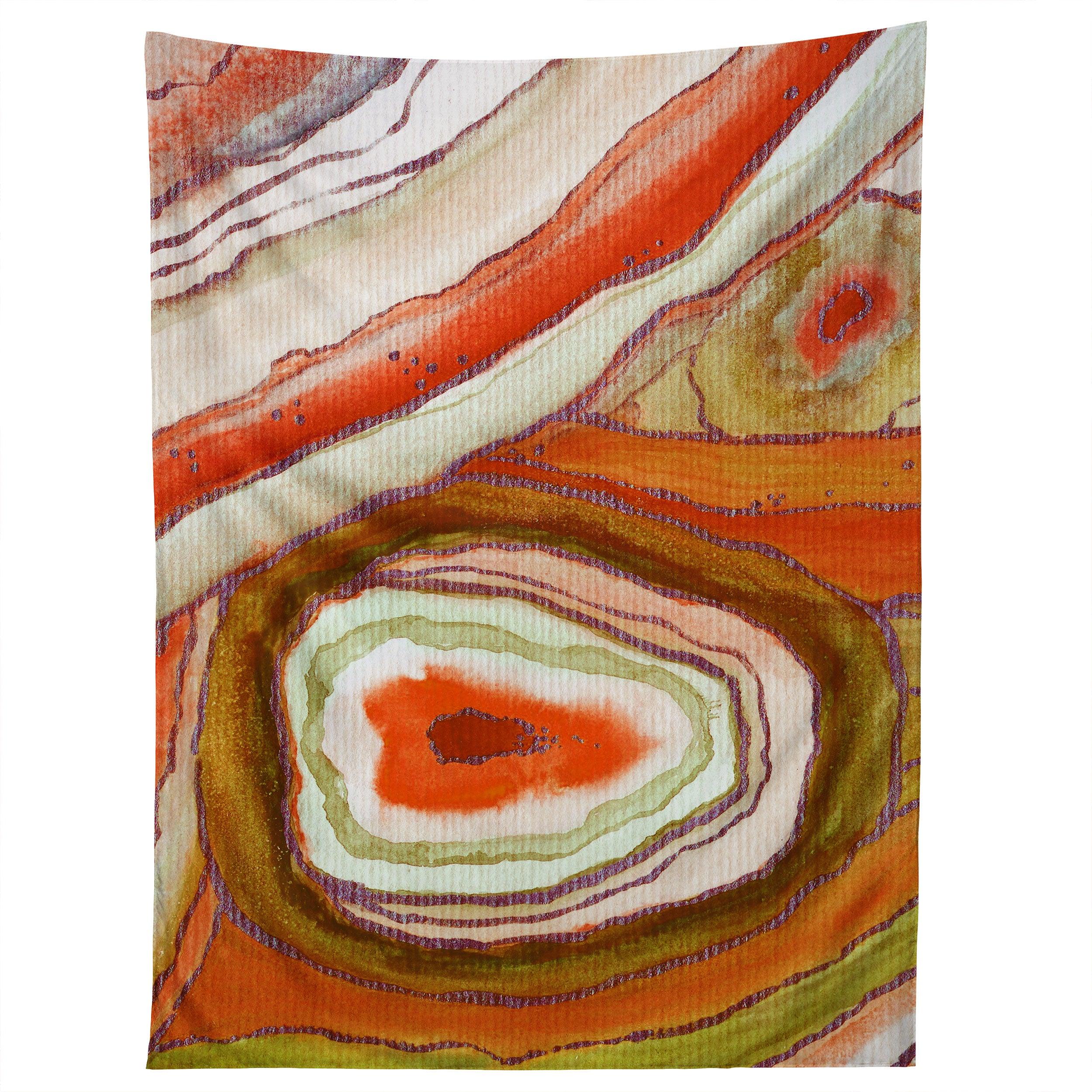 AGATE INSPIRED WATERCOLOR ABSTRACT 06 tapestry 75x100