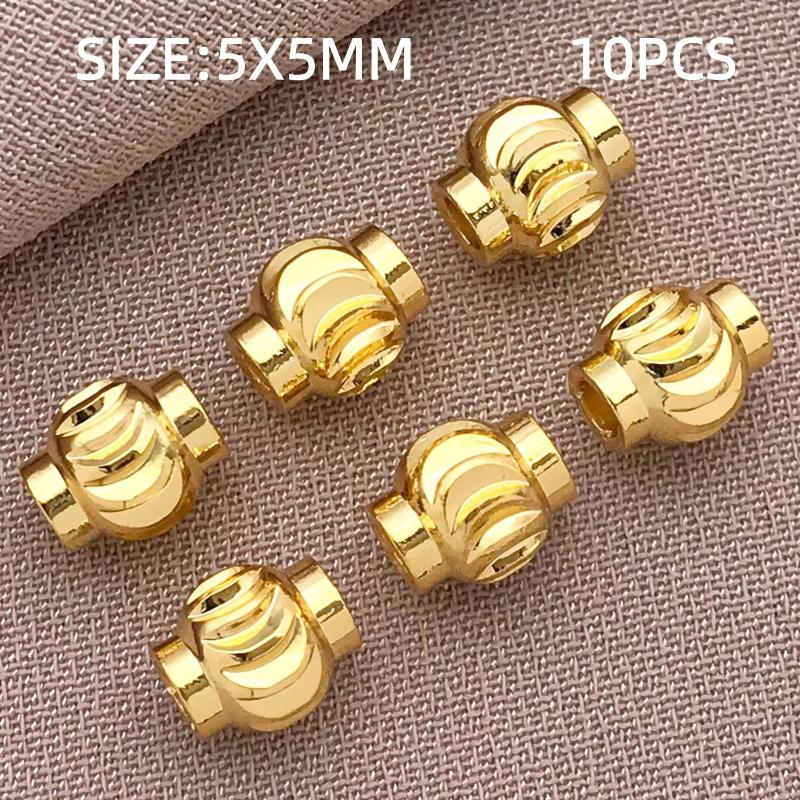 10-100Pcs Stainless Steel Gold Spacer Beads For Bracelet Jewelry Making Diy Flat Round Loose Beads Handmade Jewelry Supplies Cra