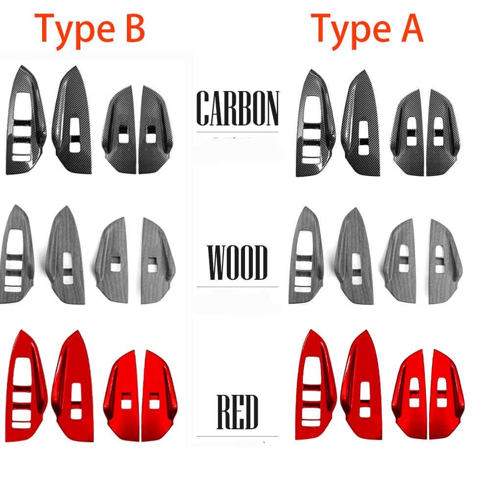 4PCS Car Interior Accessories Window Control Button Trim Panel Door Handle Decorative Strip ABS For KIA K5 2021-2026 LHD