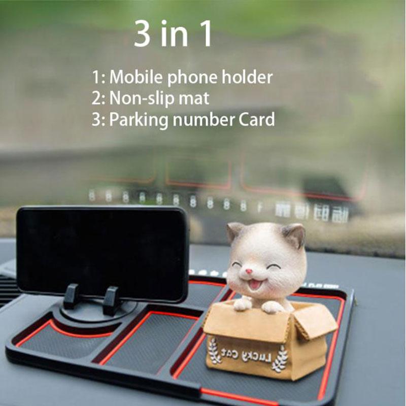 Tapis Antidérapant Multifonctionnel pour Voiture Support Téléphone Auto Coque en Silicone Adhésive pour Tableau de Bord