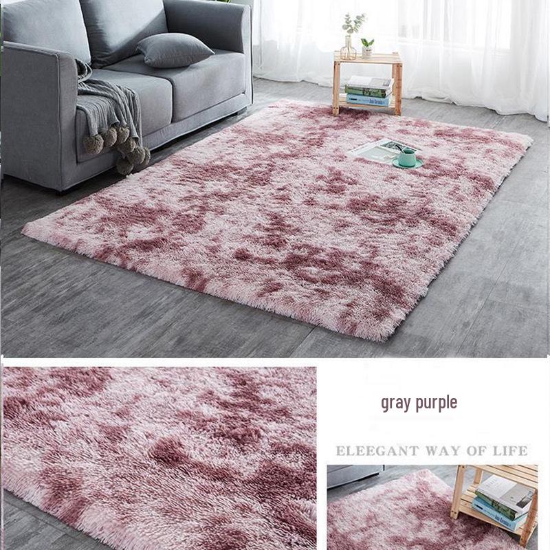 Luxuriöser Plüschteppich mit Farbverlauf und Batikmuster für Wohnzimmer oder Schlafzimmer