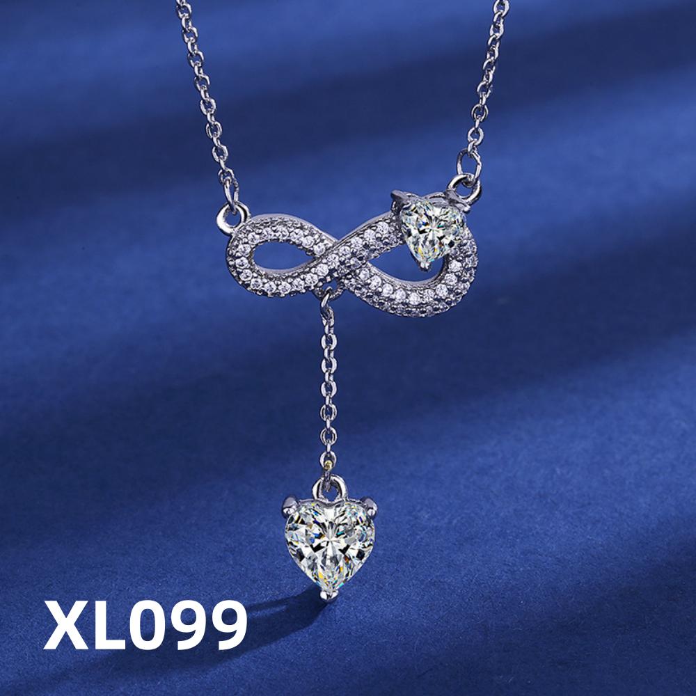 

925 Sterling Silver Necklace Tassel Heart Pendant Sparkling Zircon Women s Necklace Birthday Party Gift Jewelry Accessories серебряный