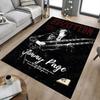 1pc Led Zeppelin Jimmy Page Home Office, Durable Polyester Floor Mat with Easy, Office Decor, Urban Style, Nonslip Backing, Highquality Fabric