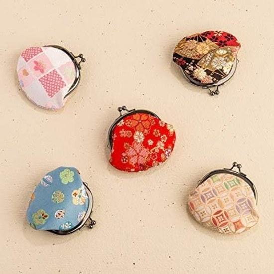 Kyoto Geibido Nishijin Weaving 2.6-Sun Coin Purse Artisan Handmade Japanese Pattern Made Japan (Pink Tsuyoshi)