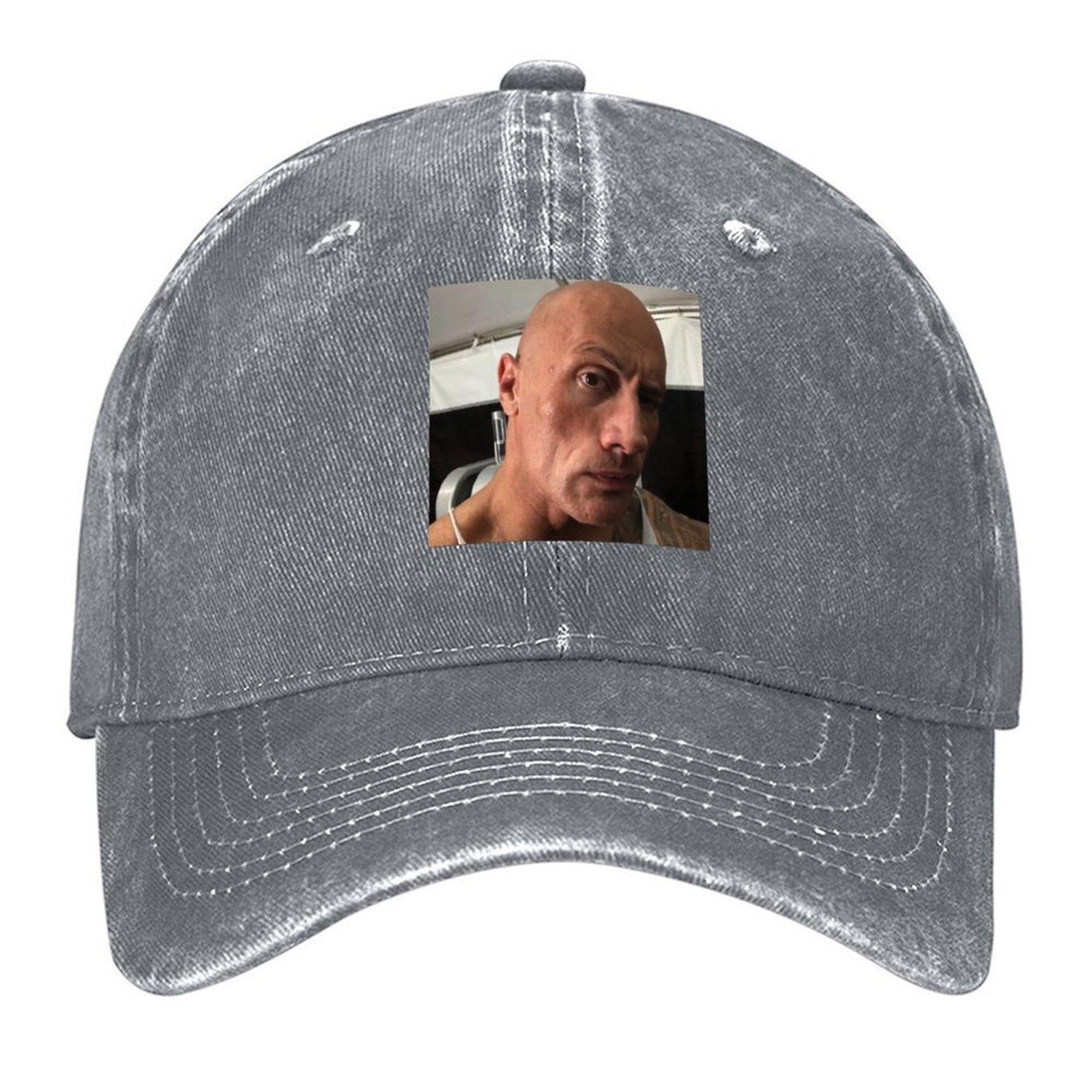Dwayne The Rock Johnson eyebrow raise meme Baseball Cap Mountaineering birthday golf hat genuine Woman Mens