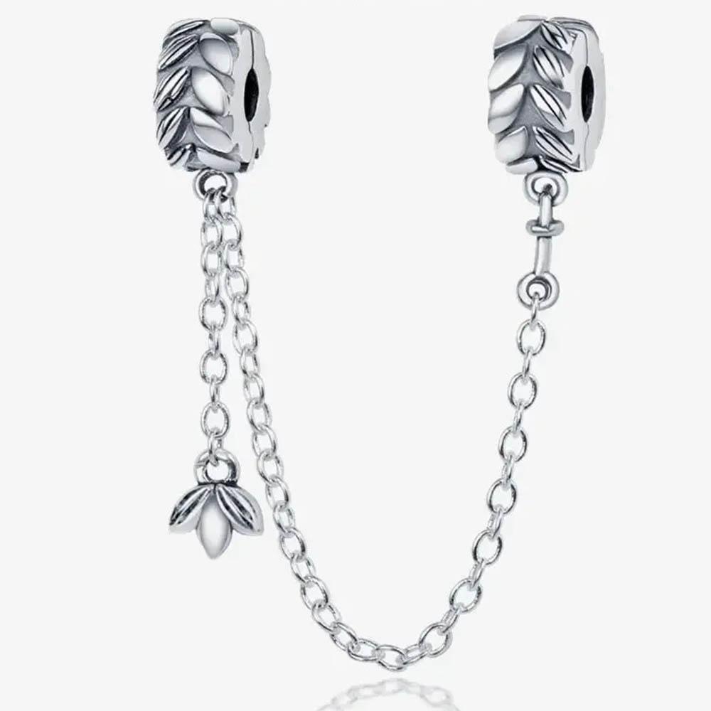 New In Color Zircon Angle Round Clip Bead Fit Pan Original Bracelet Women Copper Safety Chain Jewelry Gift