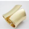 1PCS Wide Asymmetric Indian Style Cuff Bangle Polished Silver Color Alloy Irregular Jewelry