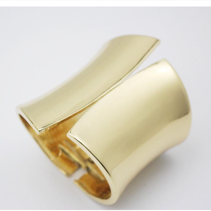 1PCS Wide Asymmetric Indian Style Cuff Bangle Polished Silver Color Alloy Irregular Jewelry
