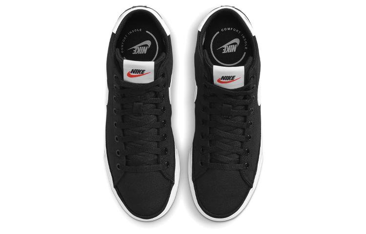 Nike Court Legacy Canvas Mid 'Black White Orange' Women's DD0161-001