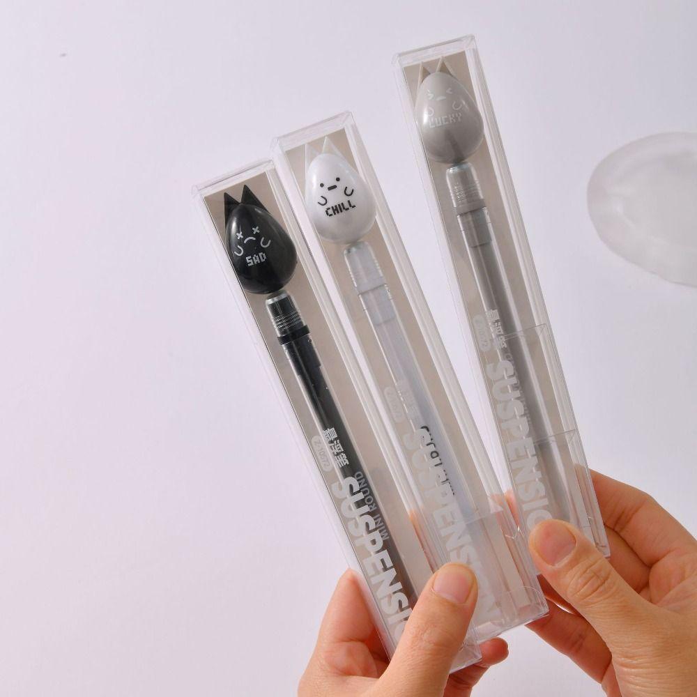 Student Stationery Magnetic Suspension Pen Portable Long Pen Cap Gel Pens