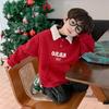 Fairy Tale Red Boys' Fleece Sweatshirt 2025 – Winter Thickened One-Piece Top for Children