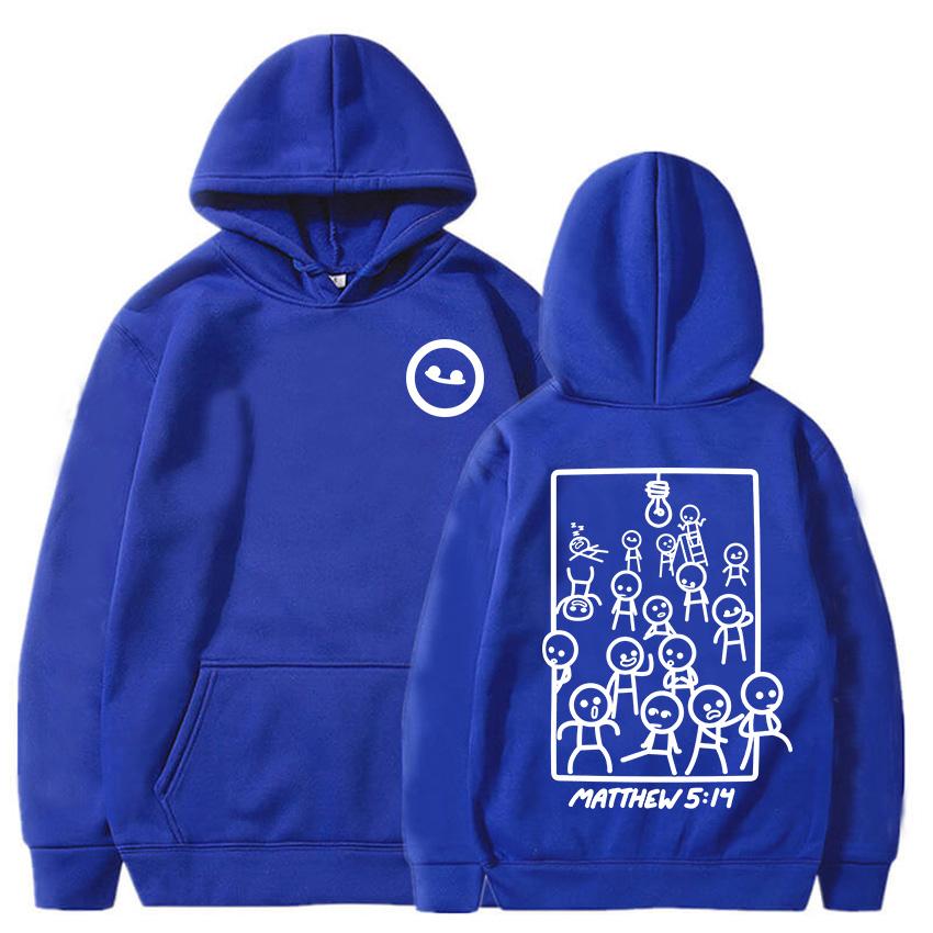 5:14 Gospel of Matthew Christian Jesus Hoodies Winter Warm Fleece Hooded Sweatshirts Long Sleeve Loose Pocket Pullover Unisex