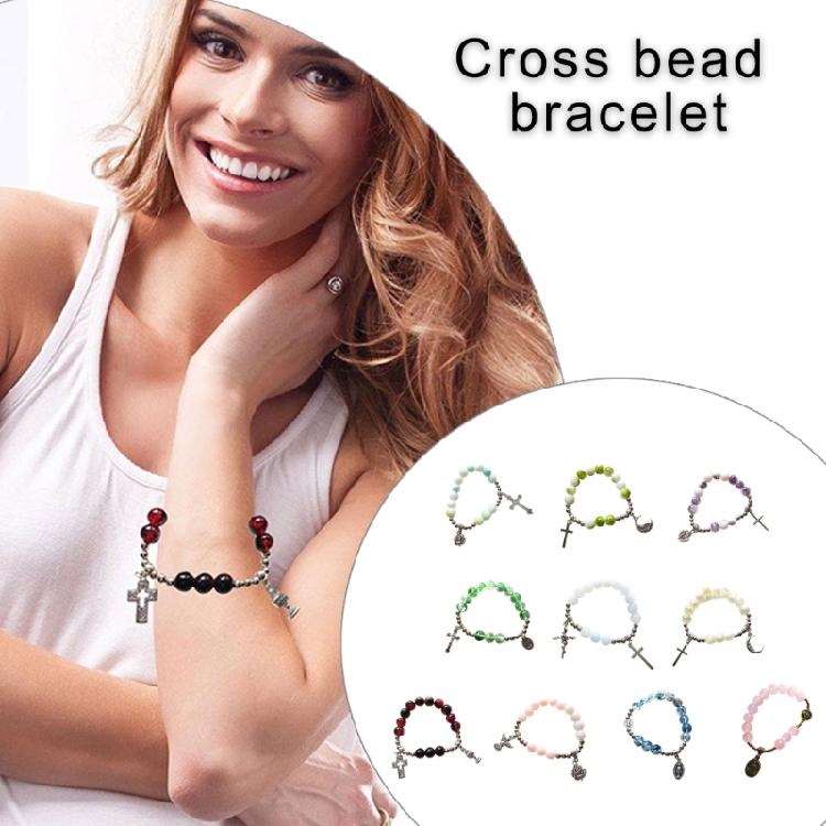 Adjustable Crosses Charm Beads Bracelets Fashionable Religious Jewelry for Men and Women