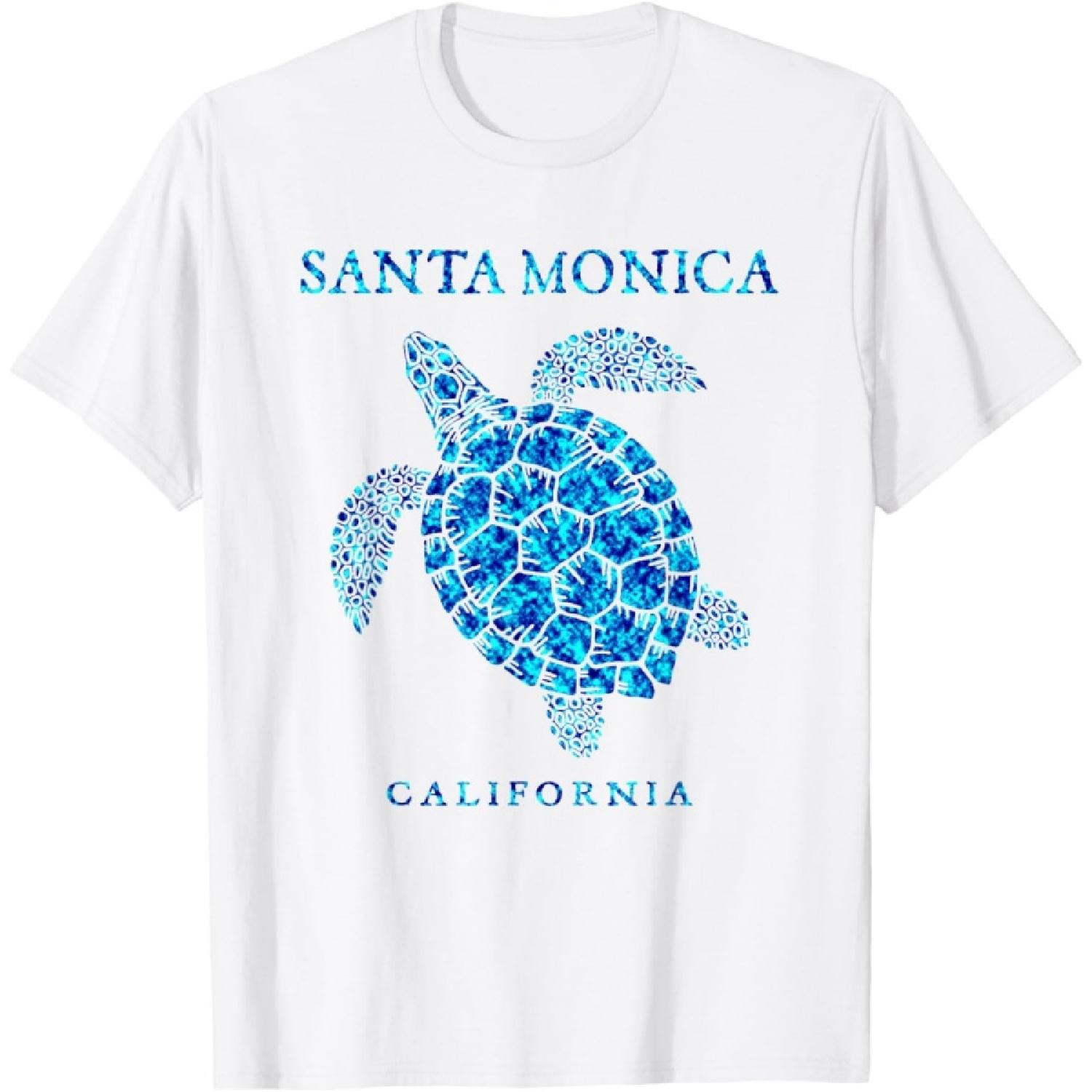 Santa Monica California Sea Turtle Beach Girls Boys T-Shirt S