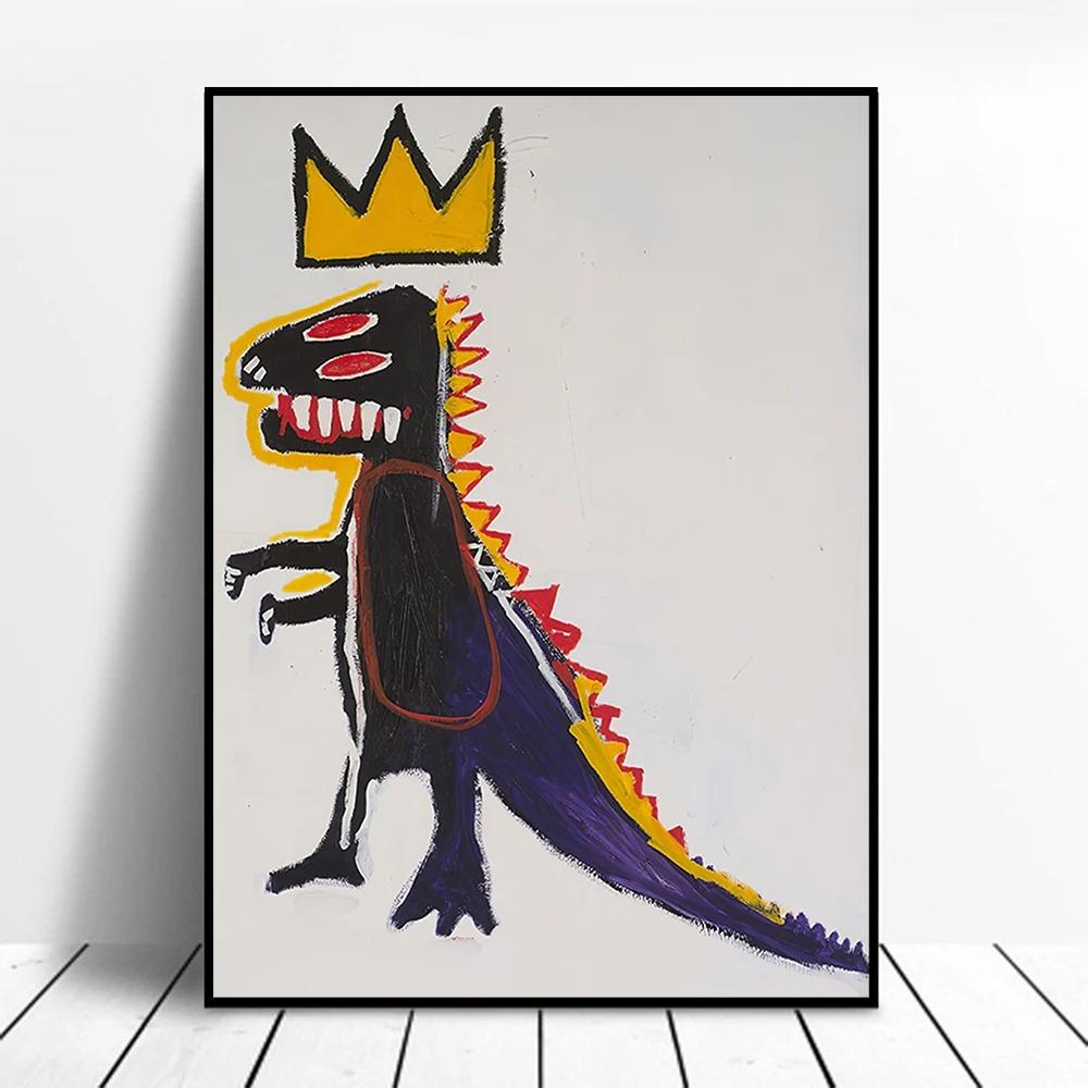 Street Graffiti Comic Pop Wall Art Poster Abstract Dinosaur Painting Portrait Canvas Painting Living Room Home Decor