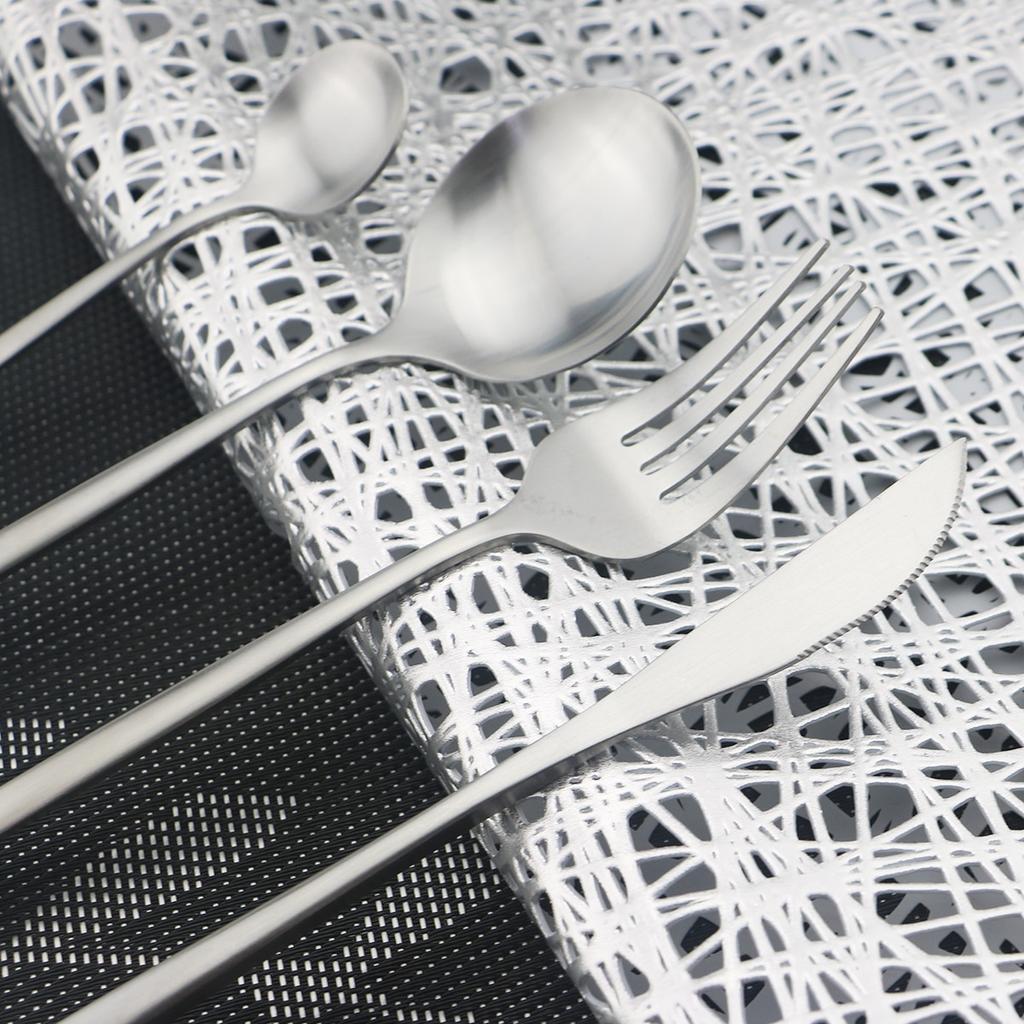 36Pcs/set Red Gold Dinnerware Cutlery Set Stainless Steel Knife Dessert Fork Tea Spoon Silverware Kitchen Flatware Tableware Set