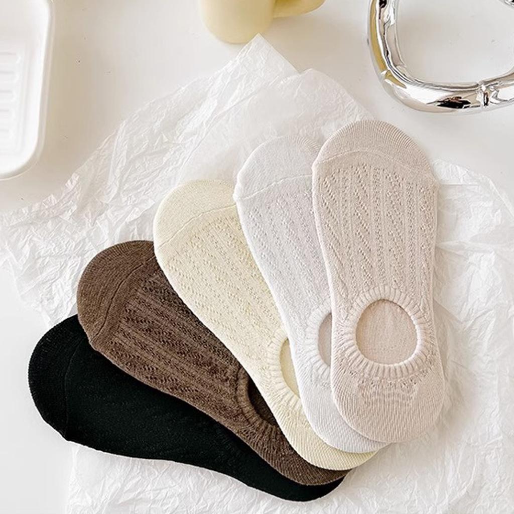 10 Pares de Meias Invisíveis Simples, Pacote de Meias Invisíveis Respiráveis de Corte Baixo, Meias e Meias-Calças Femininas