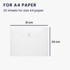 kwmobile 6x File A4 Clear File 24 x 31 cm Clear Case File Case Receipt Holder Clear Pocket Pink - Semi-transparent/Blue/Dark