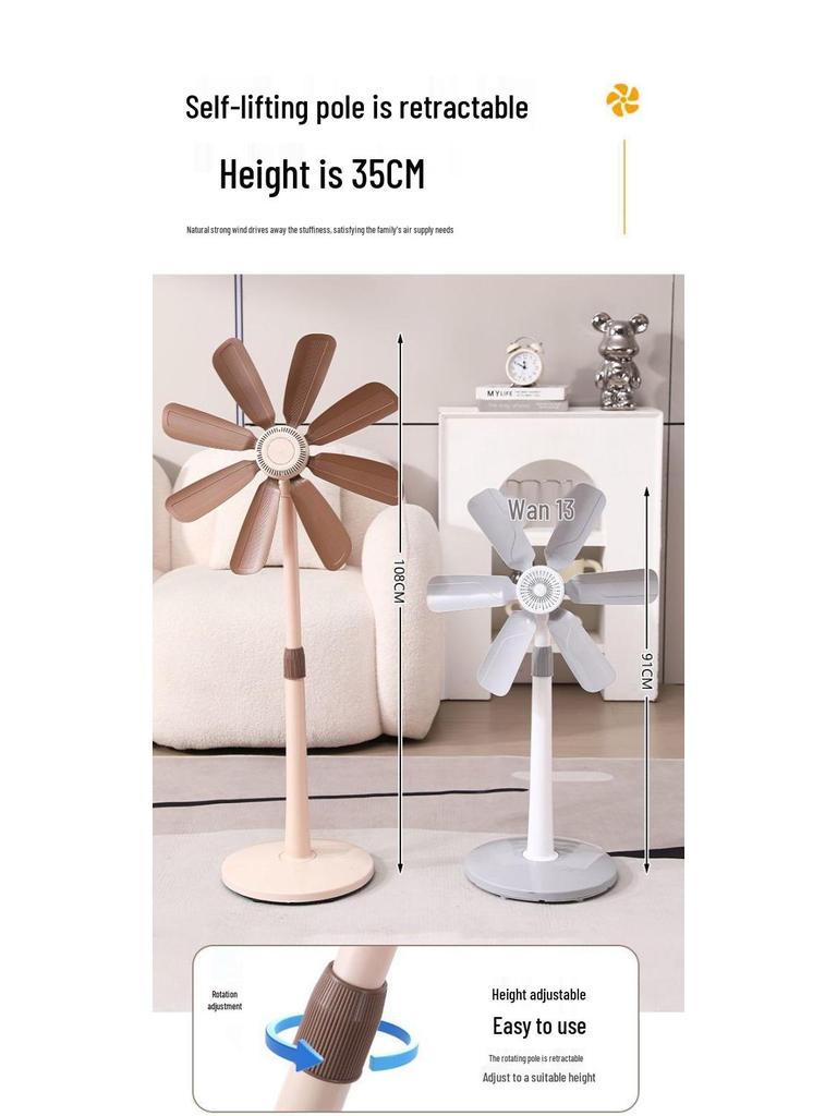 Energy-Saving Silent Floor Fan for Dorm or Office