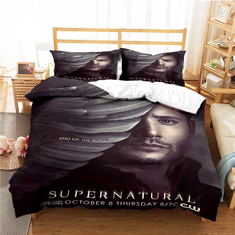 Supernatural Pattern Duvet Cover Set Bedding for Aldult Kids Bed Set Game Quilt Cover Comforter Cover Bedding Set