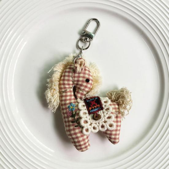 Breloc Pandantiv Geantă Bumbac In Cârlig Cal Farmec Vintage Rucsac Școlar Inel Chei Accesorii Geantă Portabile