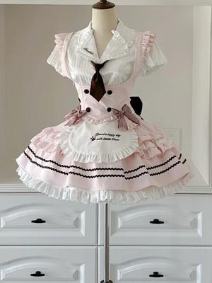 Harajuku Sweet Lolita Damen 3-teiliges Set Weißes Spitzendesign Korsett-Tops Puffiger Rock Retro Elegant Weiblich Neue Schicke Outfits Sommer