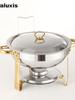 Stainless Steel Buffet Stove Hotel Restaurant Food Warmer for Home Parties & Gatherings