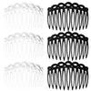 6Pcs French Combs - Resin Decorative Hair Comb Clips, Vintage 14-Teeth Bridal Hair Accessories for Styling, Black and White