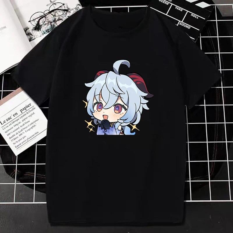 Genshin Impact TShirt Kawaii Games Character Cartoon Graphic Tops Women Harajuku Fashion Streetwear Casual Oversized Camisetas