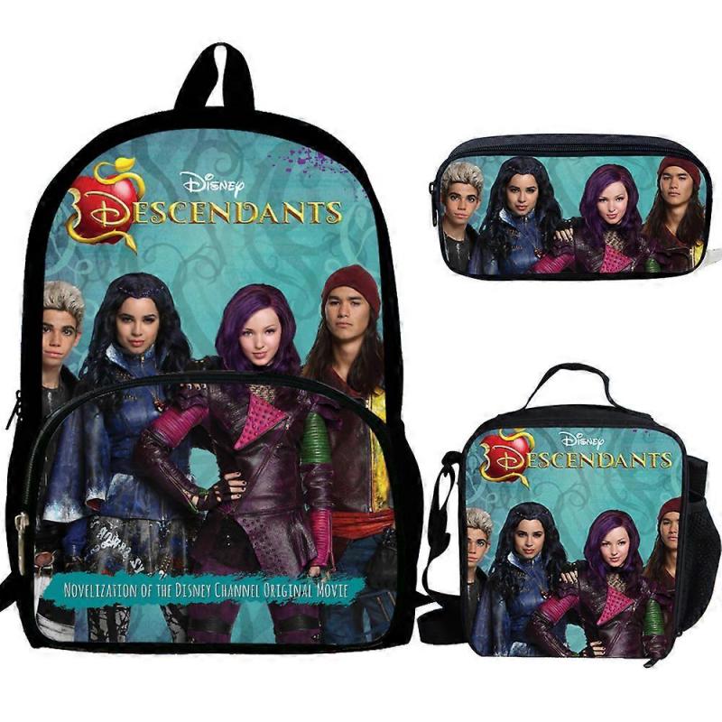 School Bag Descendants 3 Printing School Backpack For Teenagers Boys Girls Student Travel Book Bag Schoolbags 3PCS Set