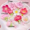 10 Pcs New Cute Cherry Blossom and Peach Blossom Flat Back Resin Scrapbooking DIY Jewelry Hairpin Craft Decoration Accessorie