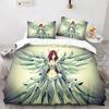 3D Print Fairy Tail Anime Natsu Bedding Set Duvet Cover Bed Set Quilt Cover Pillowcase Comforter king Queen Size Boys Adult