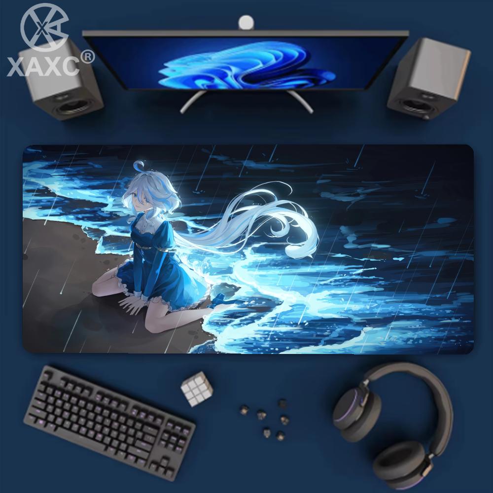 Hd New Pretty Genshin Impact Furina Anime Xaxc Game Office Pc Kawaii Girl Desk Mat Keyboard Mouse Pad Laptop Mice Mat Carpet