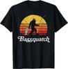 Bassquatch_ Funny Bigfoot Fishing Outdoor Retro Gift Unisex T-Shirt