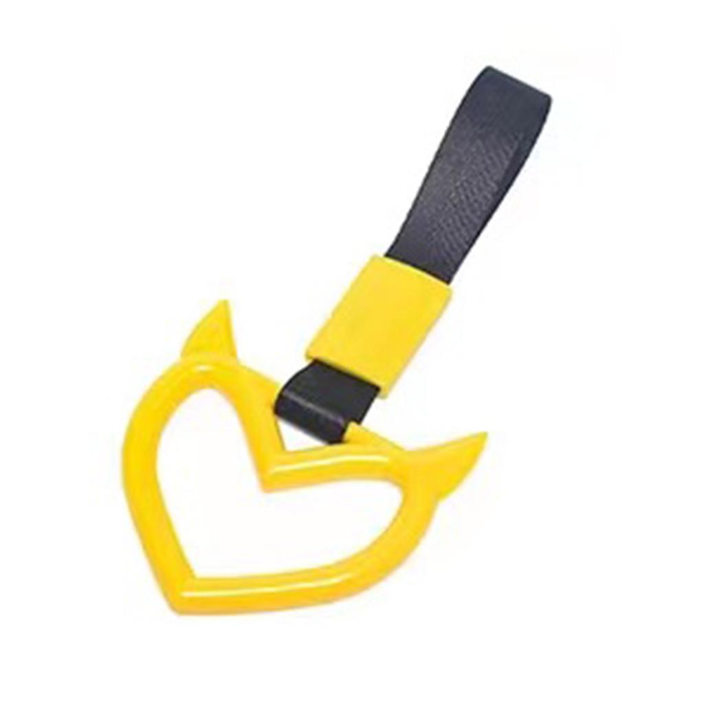 Car Handle Devil Heart Hanging Ring Hand Strap Train Bus Handle Bumper Warning Ring Auto Interior Decorative Accessories