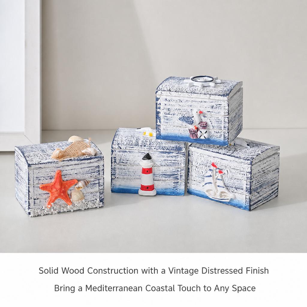 Jewelry Storage Box Decorative Desktop Organizer Wooden Storage Box Distressed Vintage Wooden Box For Office Desk Sideboard